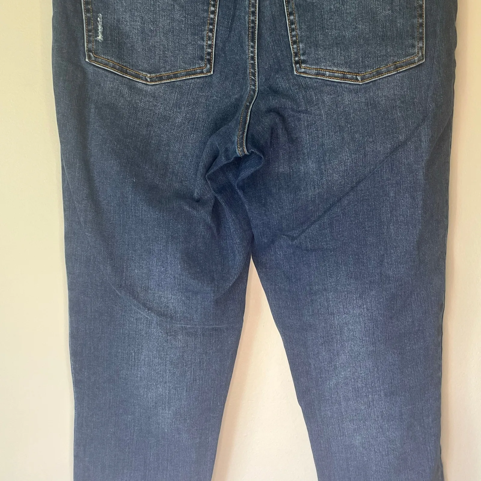 Spanx Dark Wash Slightly Distressed Jean Jegging Size Large - Image 8