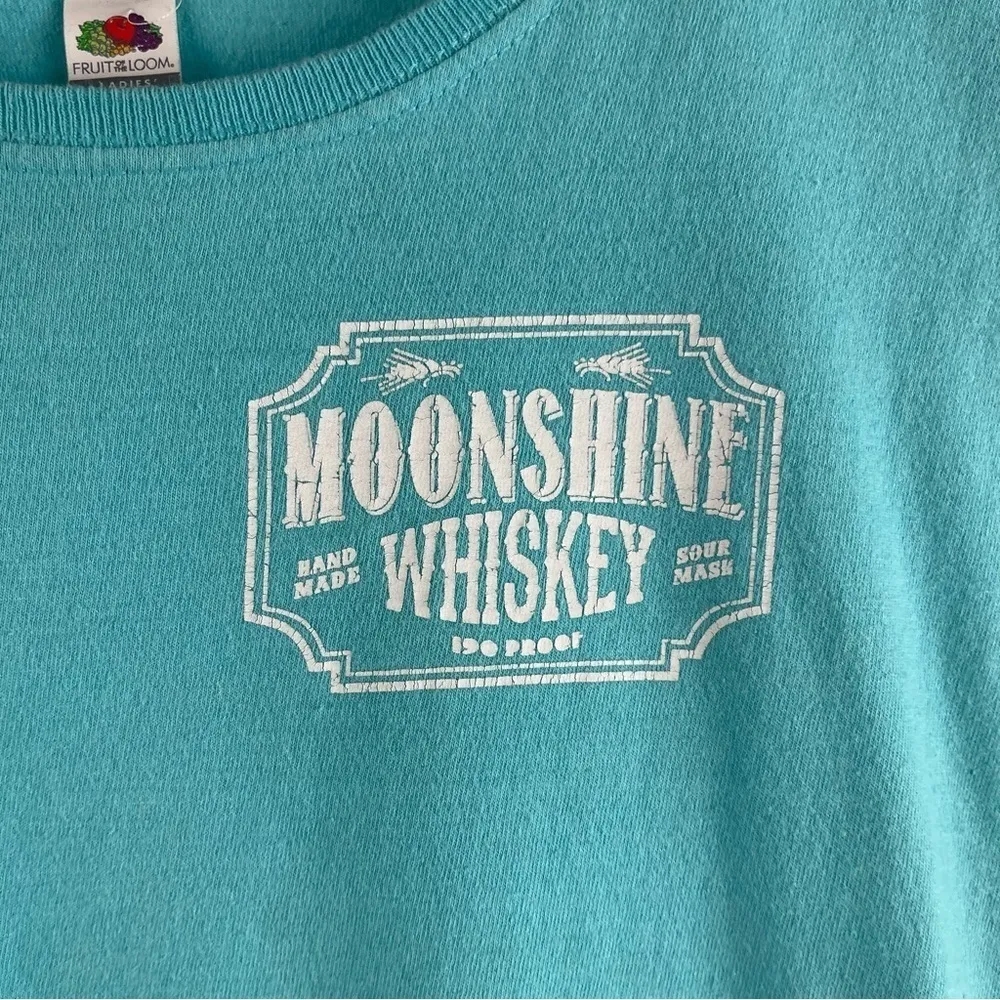 Fruit Of The Loom Sofspun Medium Moonshine Whiskey Graphic T Shirt Pastel Bright - Image 3