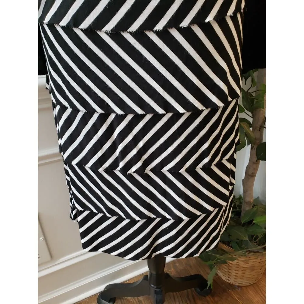 White House Black Market Womens Rayon Round Neck Long Sleeve Knee Length Dress L - Image 4