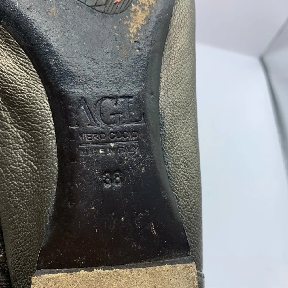 Women's AGL Attilio Giusti Leombruni Black Ballet Flats Shoes EU 38 US 8 - Image 8