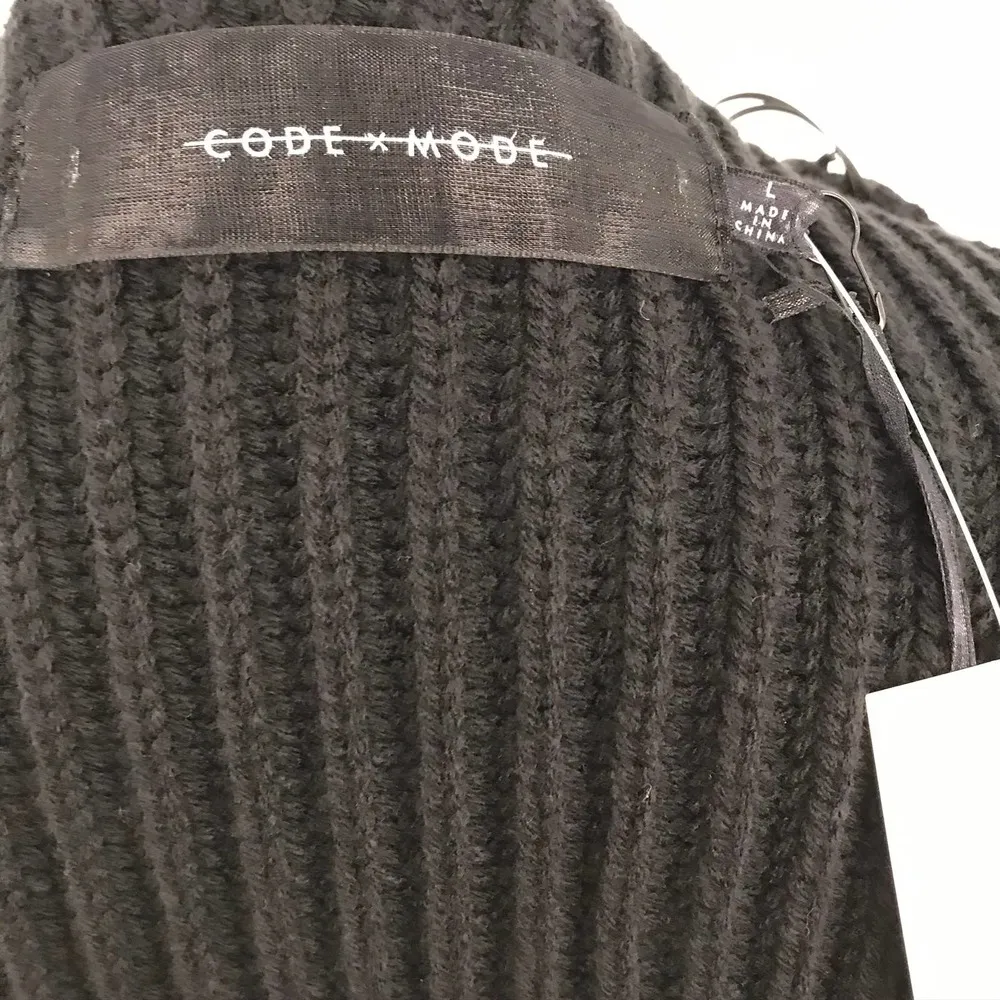 NWT Code X Mode Knit Black Cardigan Sweater Size Large - Image 9