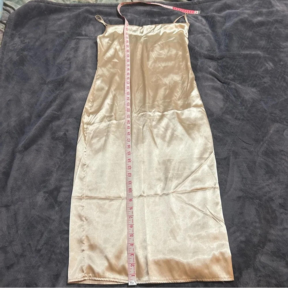 Gold satin dress Size XS - Image 9
