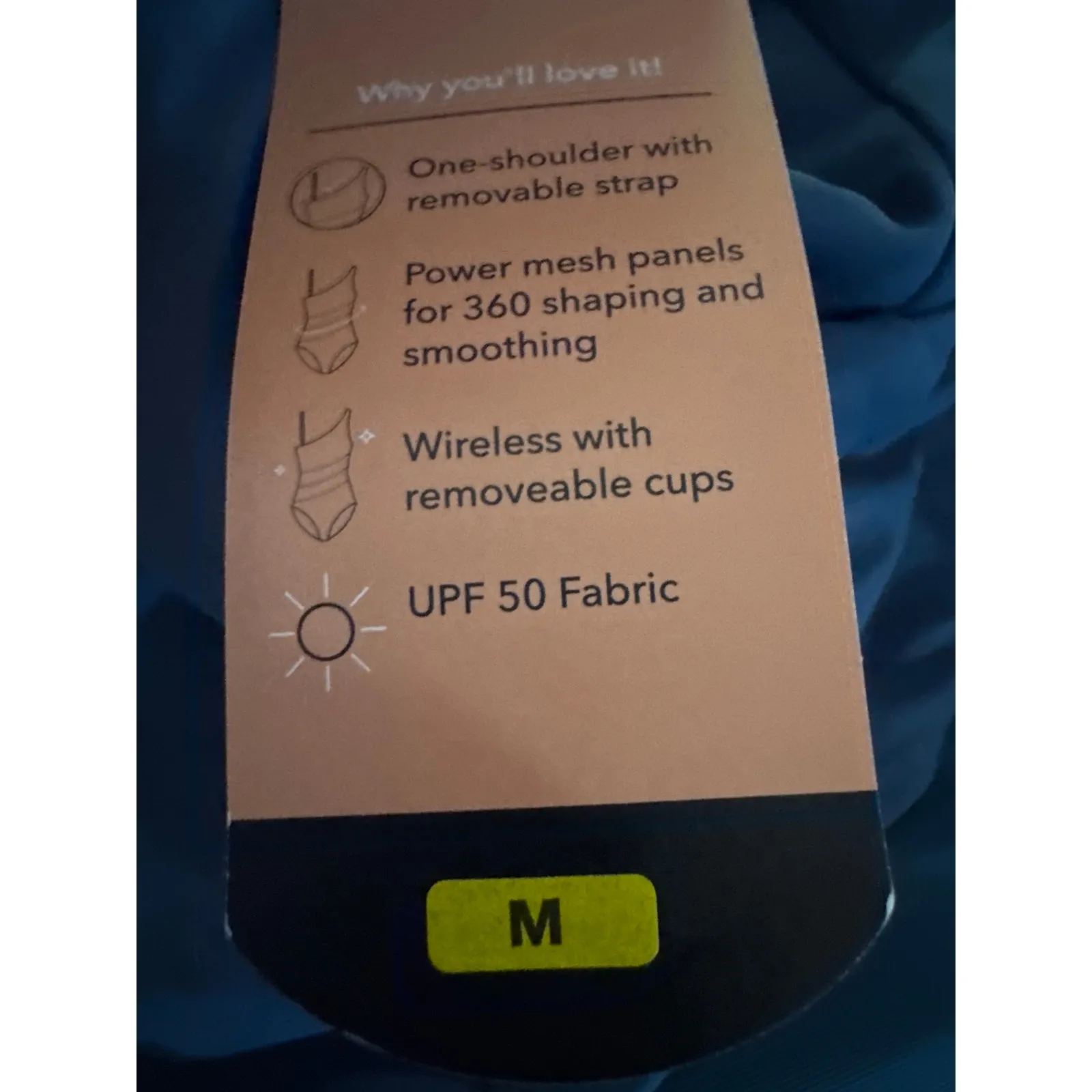 Brand New Shapermint Essentials Women's M Teal/Green One Piece Control Swimsuit Green Size M - Image 7