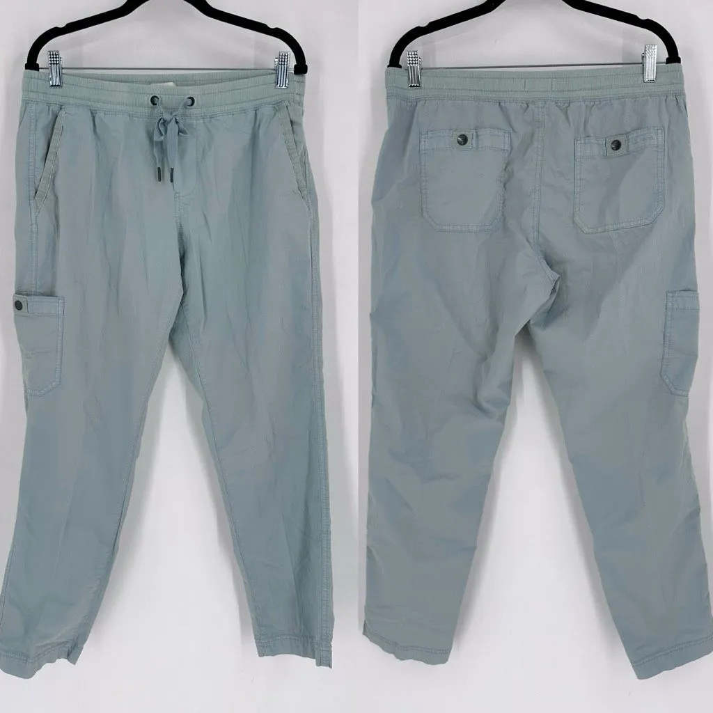 LL Bean Women’s Cargo Utility Camp Pants Crop Blue Size M Trail Hiking Active Size M - Image 2