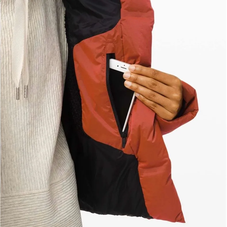 2019 Lululemon Cloudscape Wrap Short Coat Jacket Burnt Umber Size 8 Rare Retired - Image 5