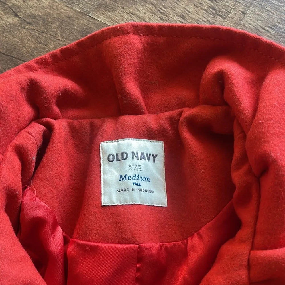 Old Navy Vintage Red Wool Peacoat - Image 6