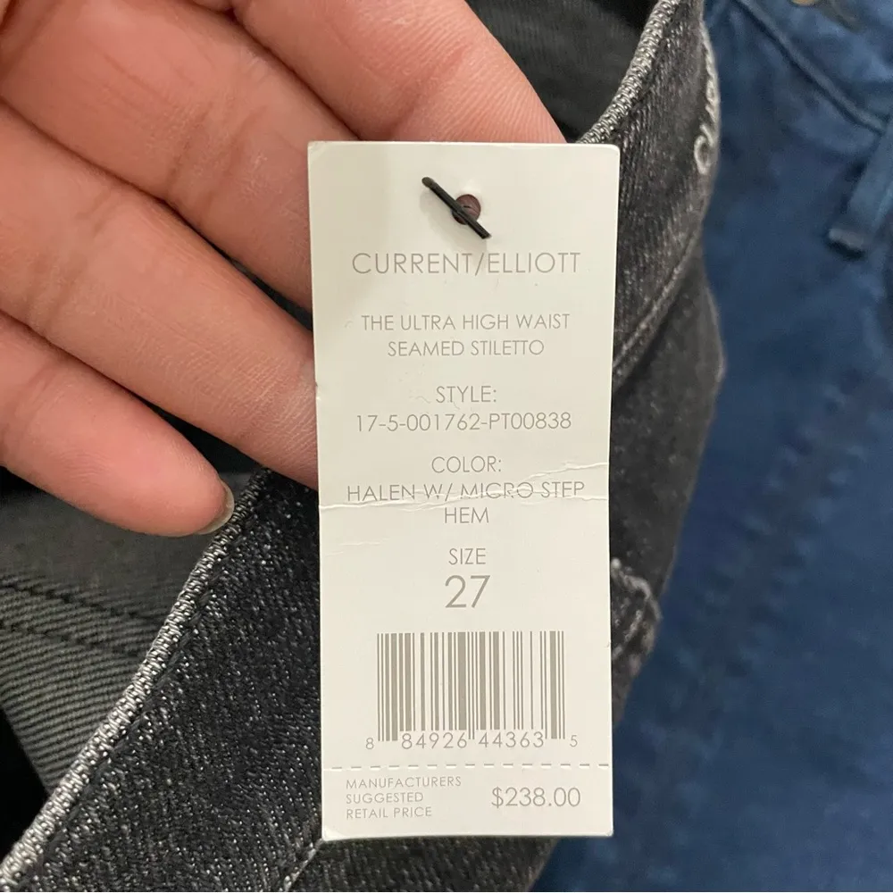 NWT Current/Elliott Womens Jeans Denim High Waist Seamed Stiletto Ankle Size 27 - Image 11