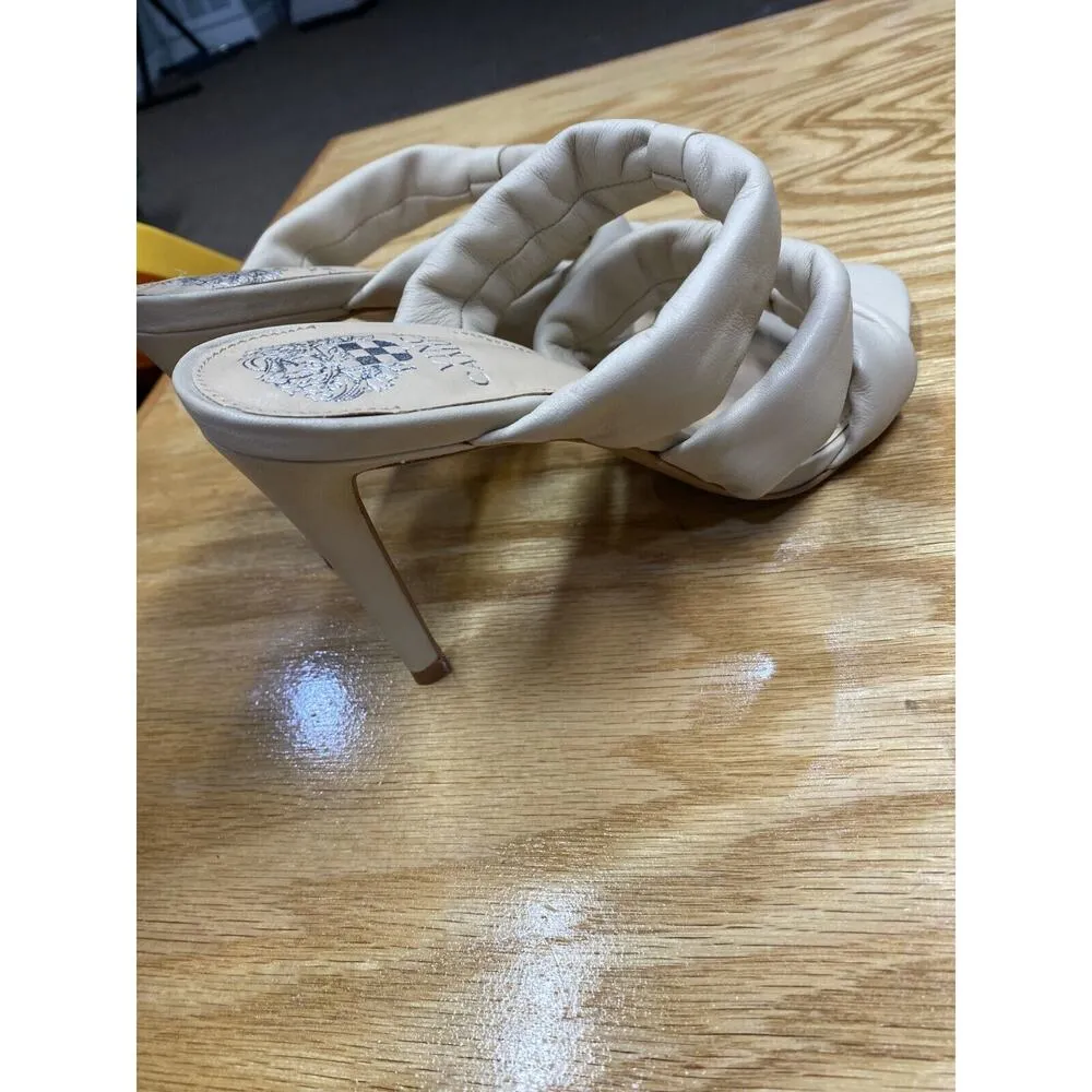 Vince Camuto Thendie Stiletto Pump Heels Women's 8.5 Beige Leather Slip-On S57 - Image 5