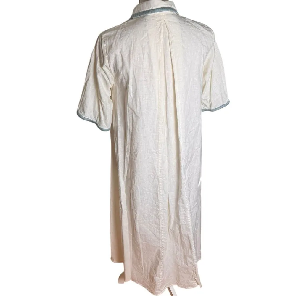 Parterre Parker Linen Midi Button down Dress 1 White - Image 4