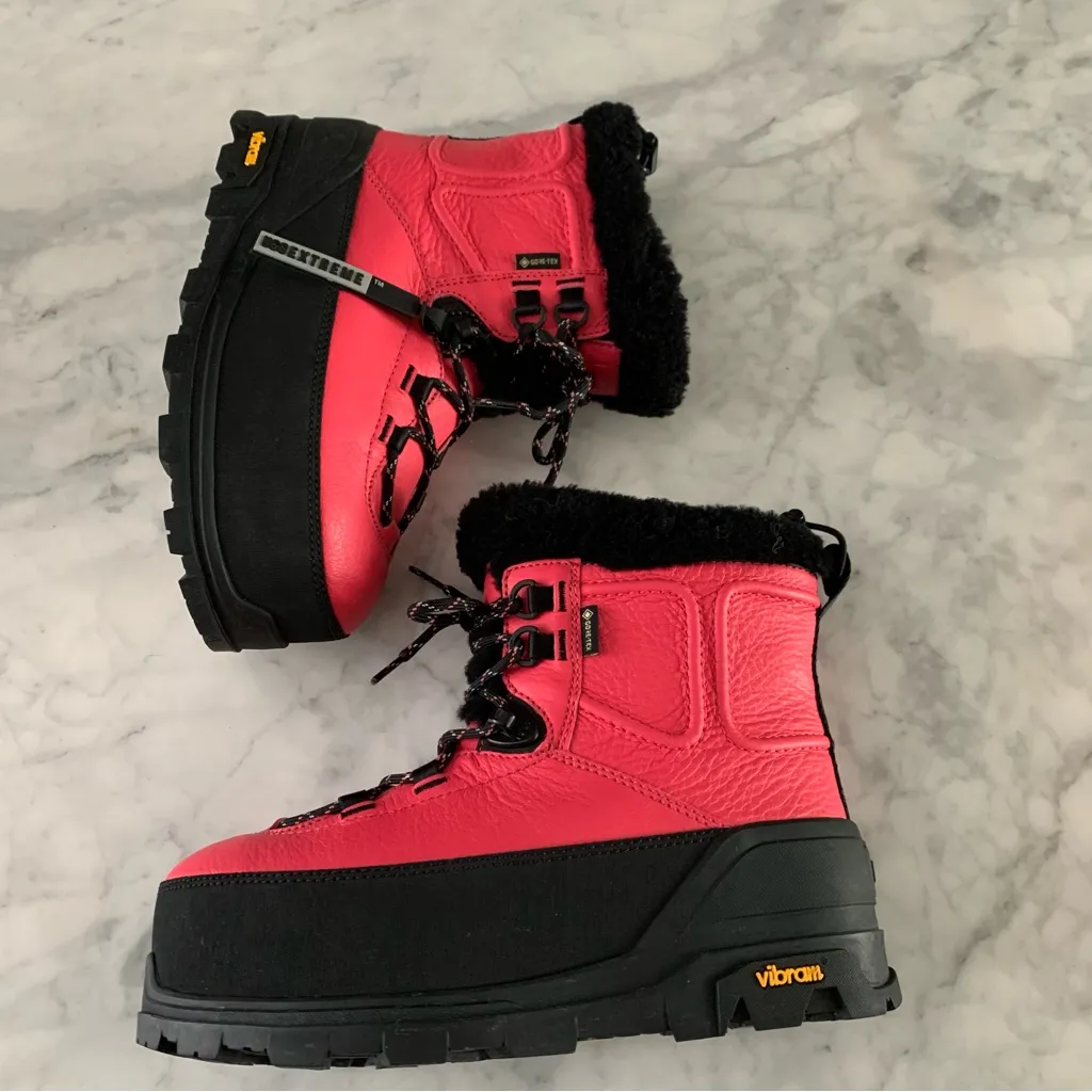Ugg Shasta Mid Gore-Tex Boots Size 6 Women's NEW Extreme Cold Pink Leather GTX - Image 4