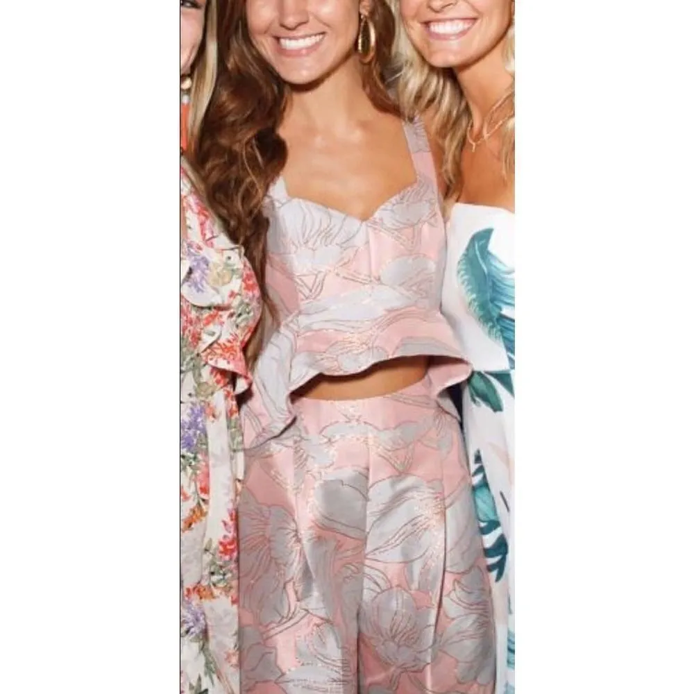 ASOS Beyoncé Floral Pink Jumpsuit Size 4 - Image 2