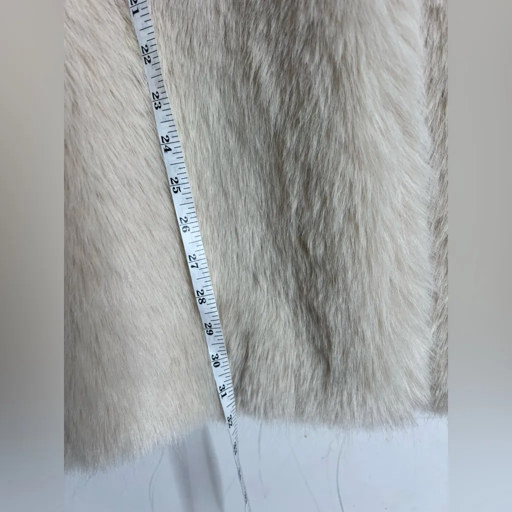 NWT Mango Oversize Faux-Fur Coat Jacket Beige Sz L - Image 11