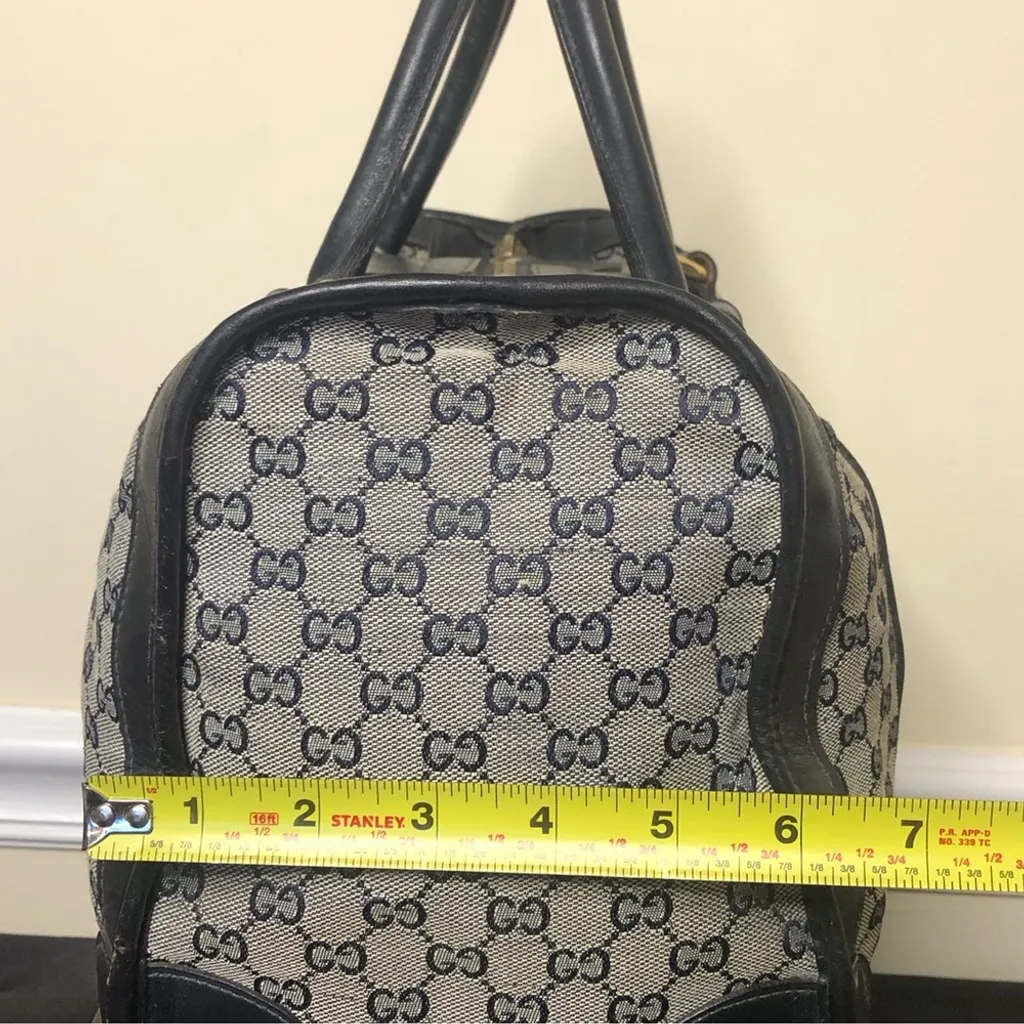 GUCCI GG Supreme Boston Fully Lined Top Handle Duffle Bag Gucci Dusty - Image 12