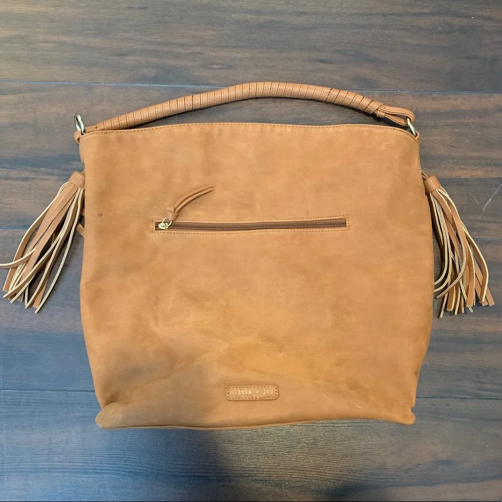 Olivia + Joy Light Brown Faux Leather Medium Shoulder Bag - Image 2