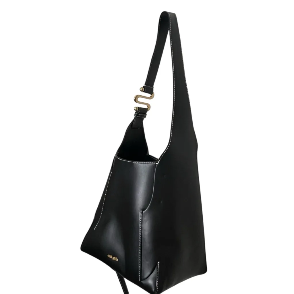 Cult Gaia Simona Bag Women’s Black Leather Shoulder Purse Modern - Image 2