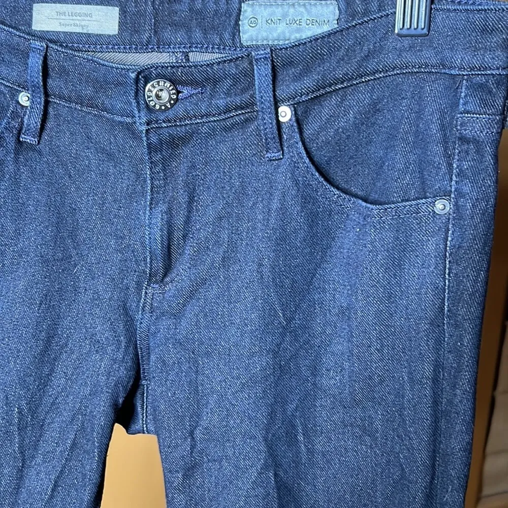 AG Adriano Goldschmied Knit Luxe Denim The Legging Super Skinny Size 27R - Image 6