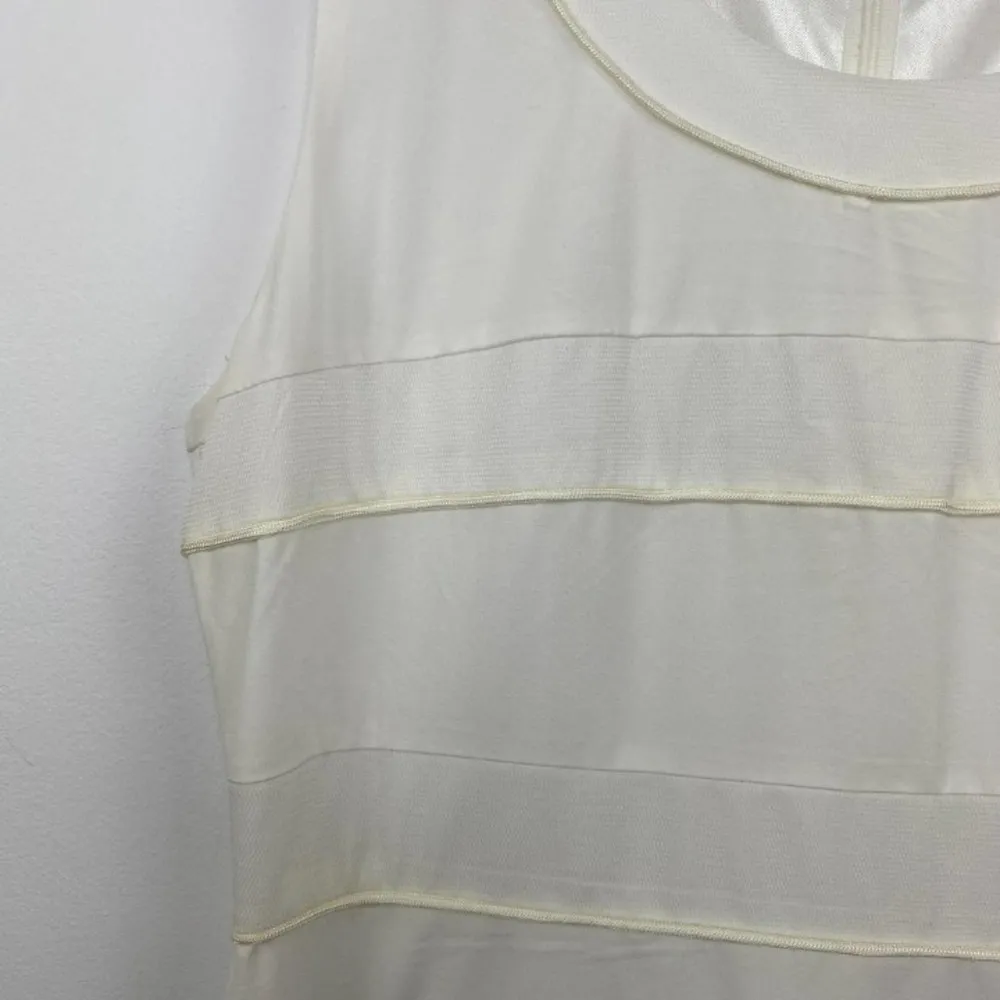C. Luce  Off White Sleeveless Round Neck Mini Dress Women's Size Large L - Image 2