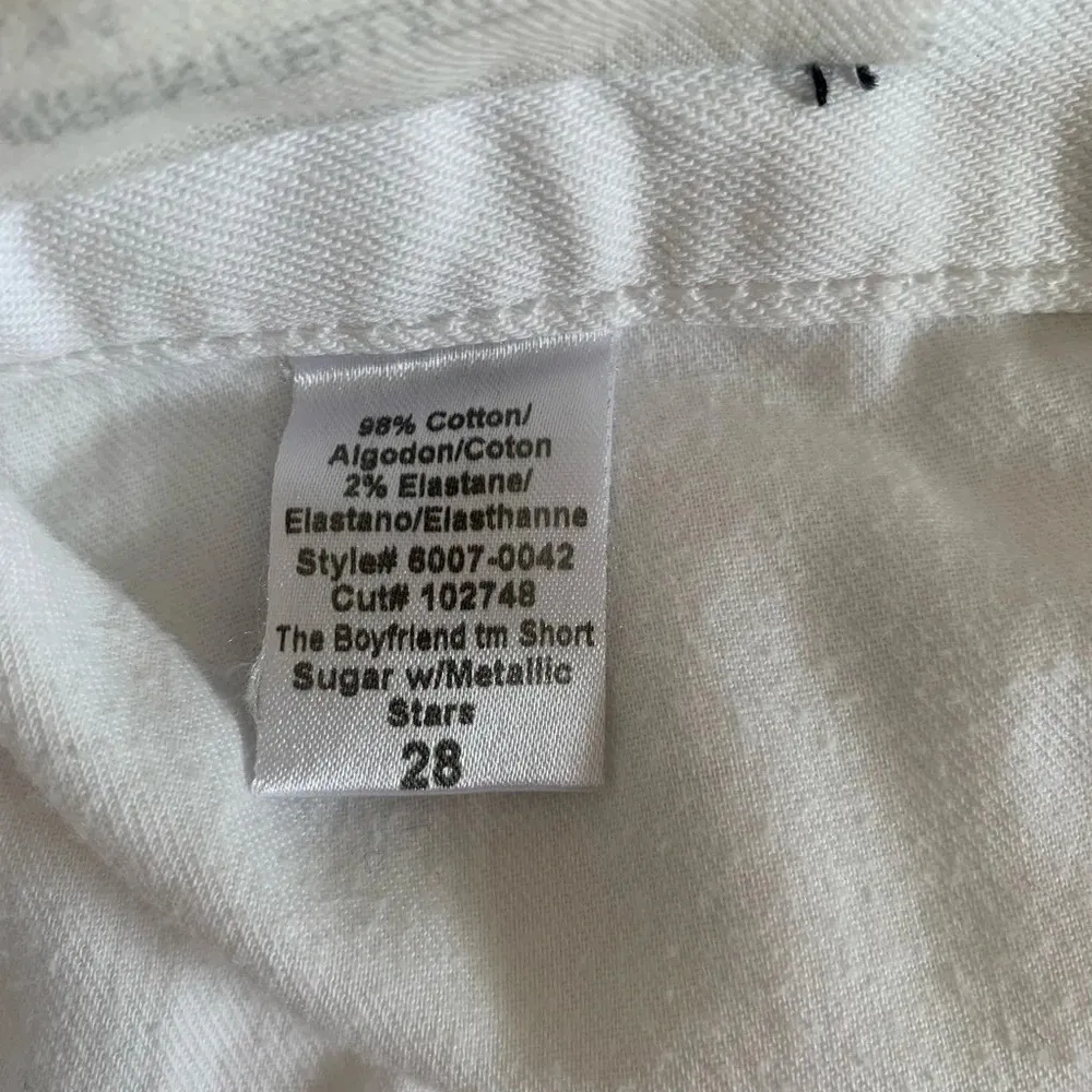 Current/Elliott‎ Sugar w/ Metallic Stars The Boyfriend Shorts Size 25 - Image 8