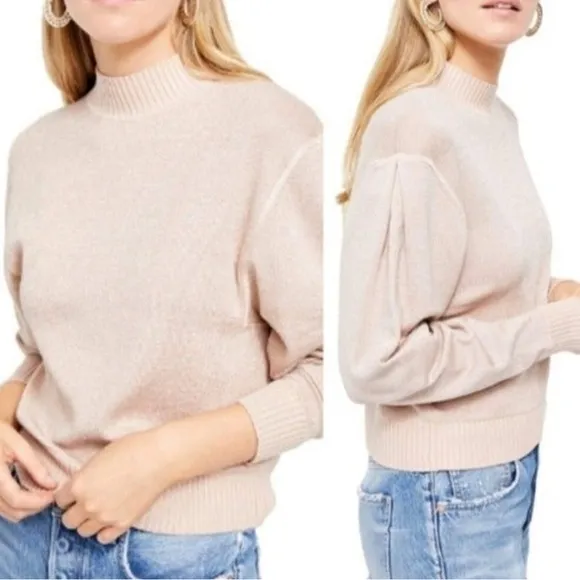 Free People women sweater Starry Night Metallic Mock XS - Image 2