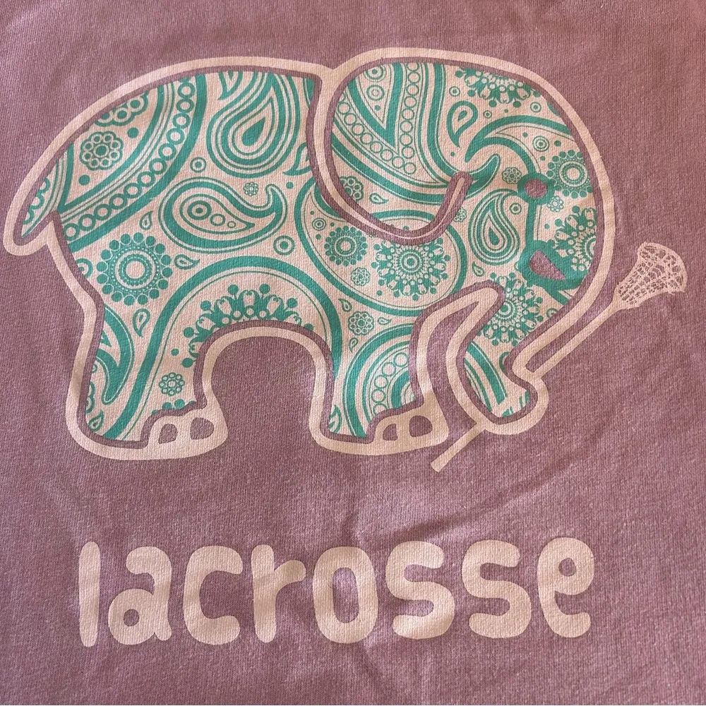 Lacrosse Paisley Elephant Hooded Sweatshirt Pink Medium - Image 3