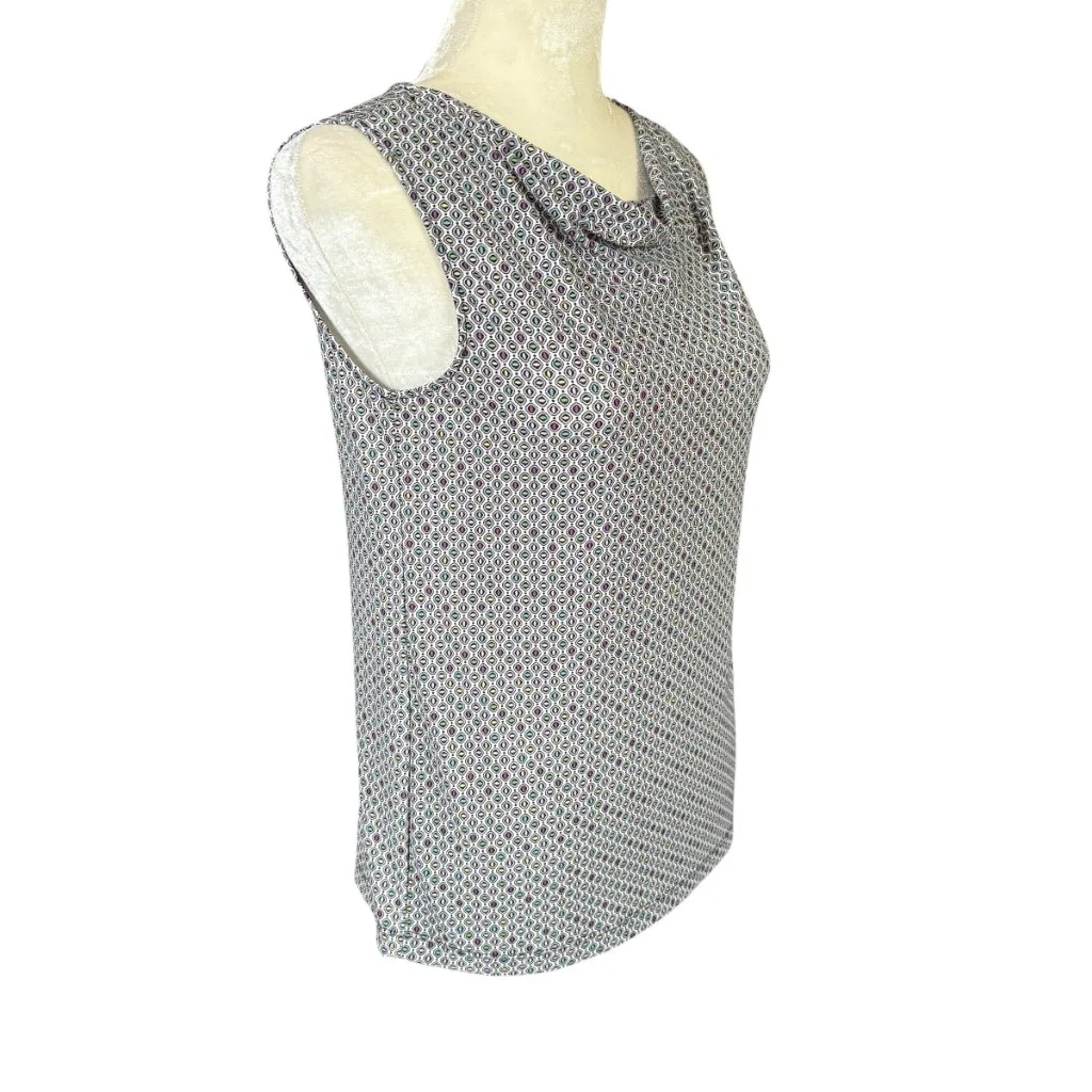 Talbots  multicolored geometric  pattern sleeveless pullover tank top size P - Image 2