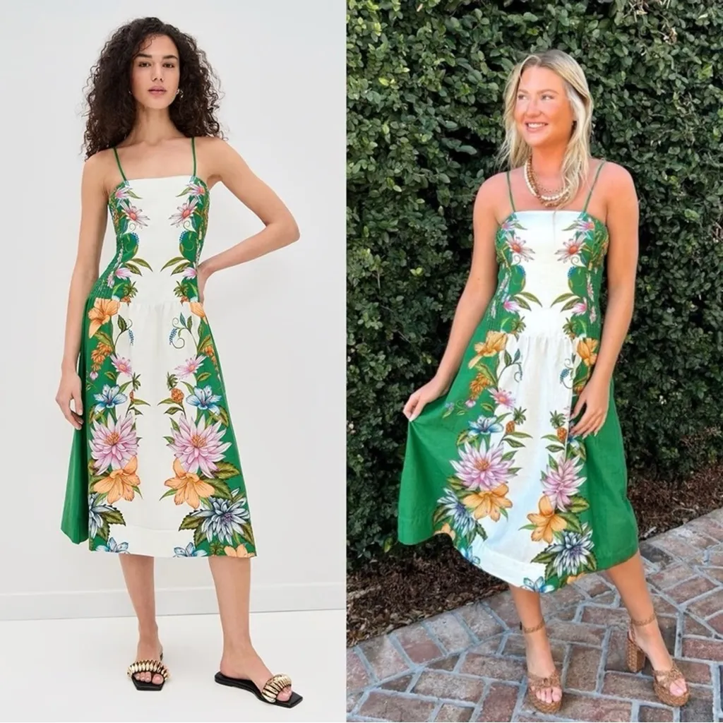 FARM Rio Off-White Sweet Bloom Dreamscape Lenzing™ Ecovero™ Euroflax™ Midi Dress - Image 2