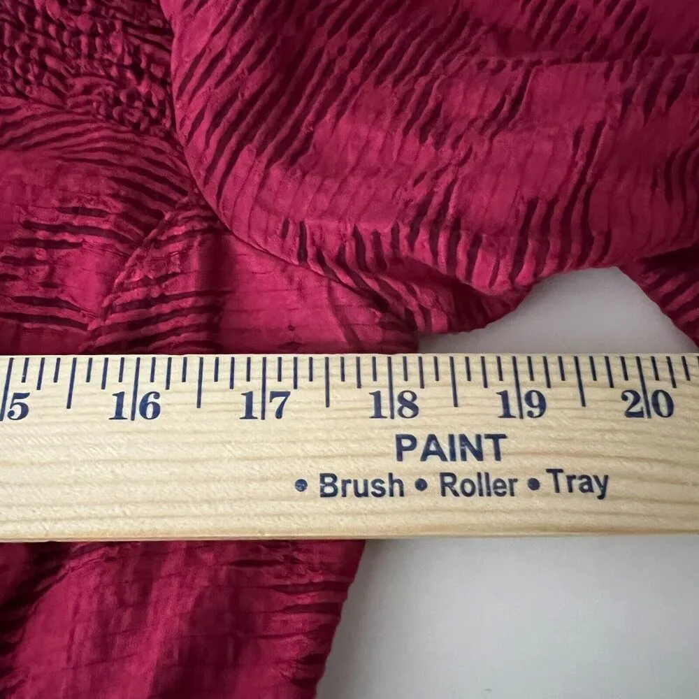 by Anthropologie Womens Blouse Top L Burgundy Red Puff Sleeve Romantic Goth Vamp - Image 7