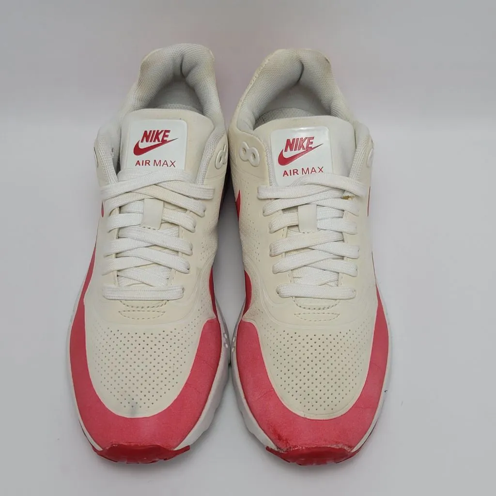 Men's Nike Air Max 1 Ultra Moire Sneakers Size 7.5 White Red - Image 3