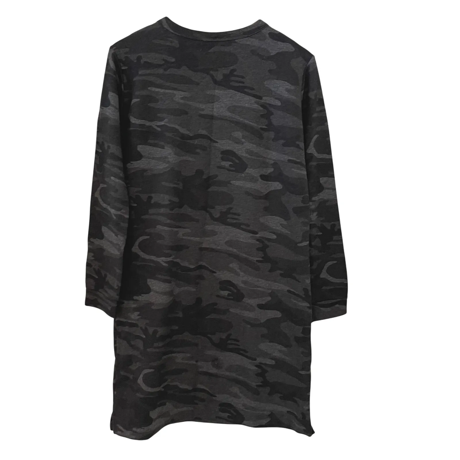 Velvet by Graham & Spencer Camo‎ Print Long Sleeve Fleece Dress Women's Small Gray - Image 5
