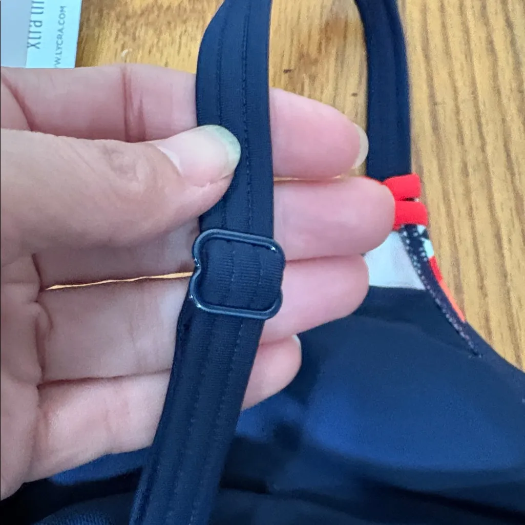 Amoena Capri Tankini Top High Waisted Bottom Blue size 8 cup B NWT Mastectomy - Image 6