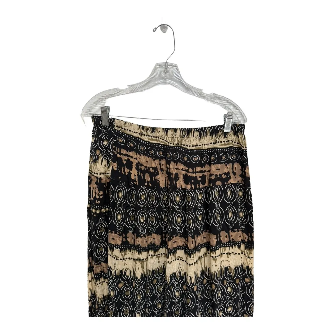 Bohemian Brown Tan Boho Midi Length Petite Large Elastic Waist Festival - Image 2