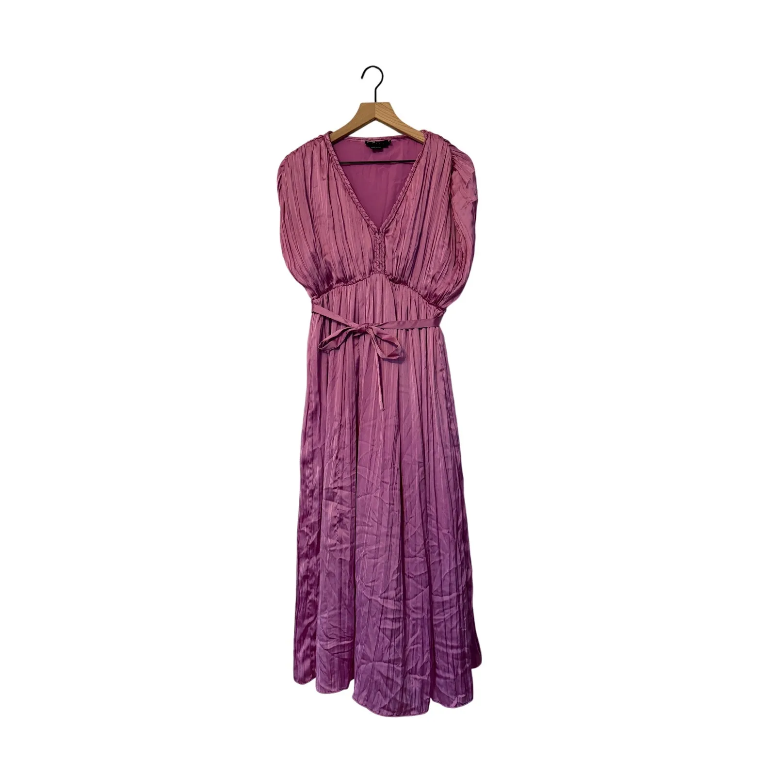 HATCH Maternity Winslet Pleated Maxi Dress Purple Size undefined - Image 4