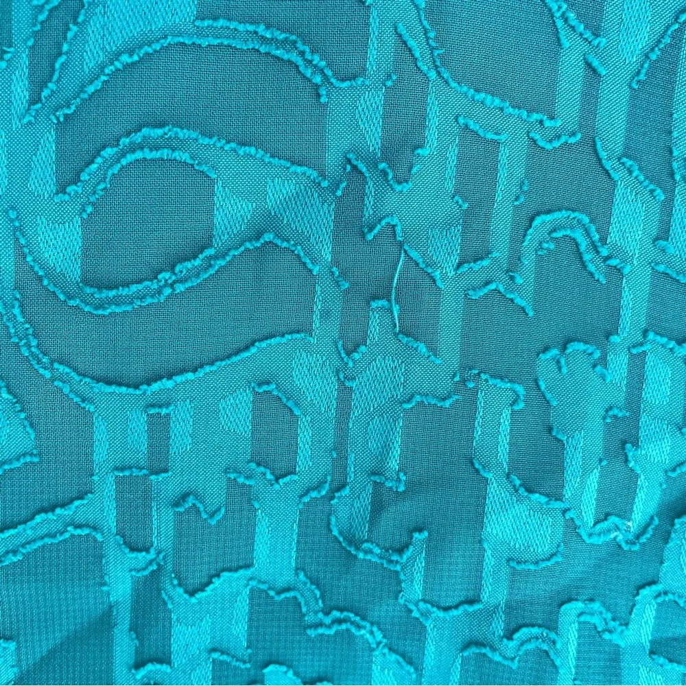 HD in Paris Womens Dress Teal Blue Floral Jacquard V Neck Hi Low Hem Size Small - Image 8