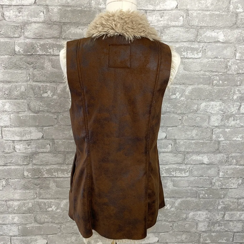 Maurices Brown and Cream Faux Suede Vest - Image 5