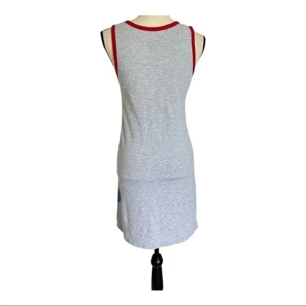 Vintage 90s The Cat In The Hat Dr Seuss Universal Studios Grey Dress Size S Gray - Image 2