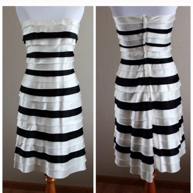 BCBGMaxazria Strapless Tiered Dress elegant Y2K - Image 2