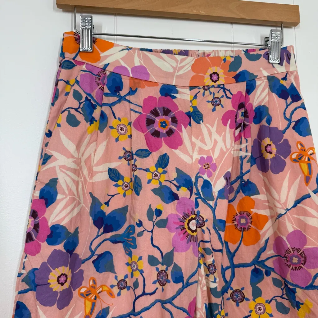 J. Crew X Liberty Fabric Pavilion Pink Wide Leg Crop Pant - Image 6