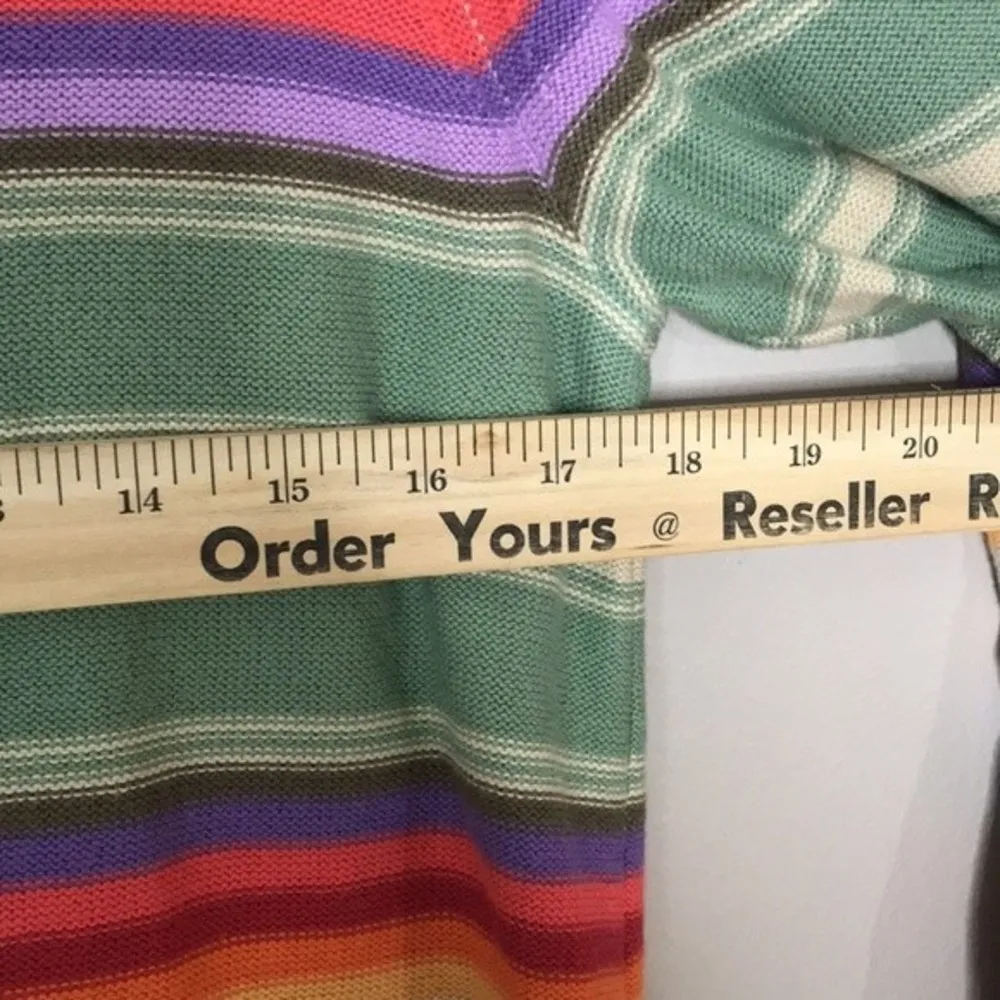 Chaps basketweave stitch lace up cotton top size medium - Image 8