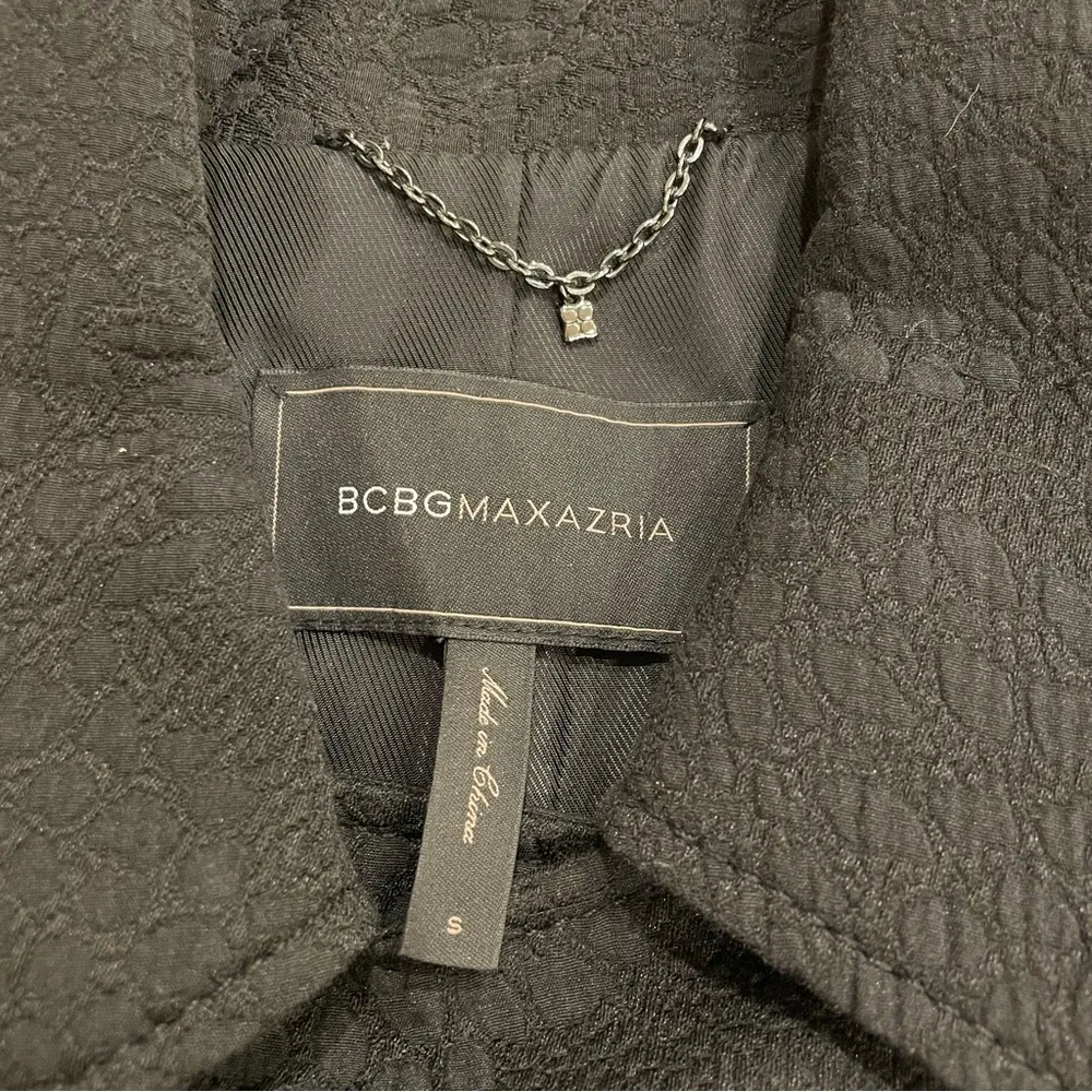 BCBG Textured Zipper Detail Blazer/Coat/Jacket, Black, Size S, NWOT - Image 6