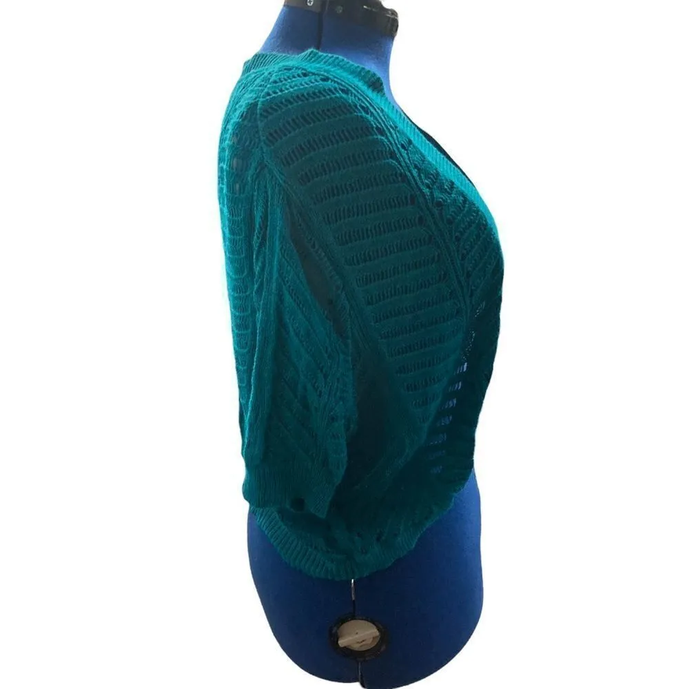 CATO, Women’s Green Open Front, Short Sleeve Shrug/ShortCardigan/Vest,Size 22-24 - Image 4