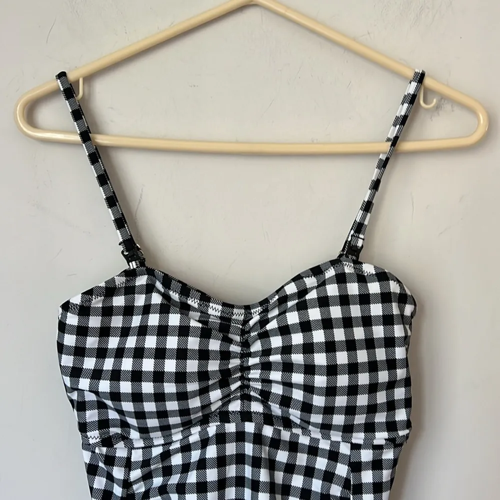 Motherhood Maternity New Bounceback Postpartum Black Gingham Swimsuit Sz Small + - Image 7
