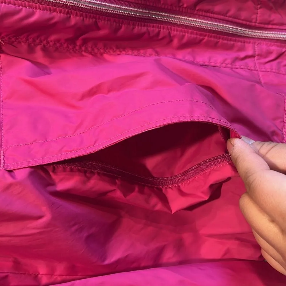 Columbia Jacket Womens Medium Pink Windbreaker Raincoat Full Zip Hooded Active - Image 4