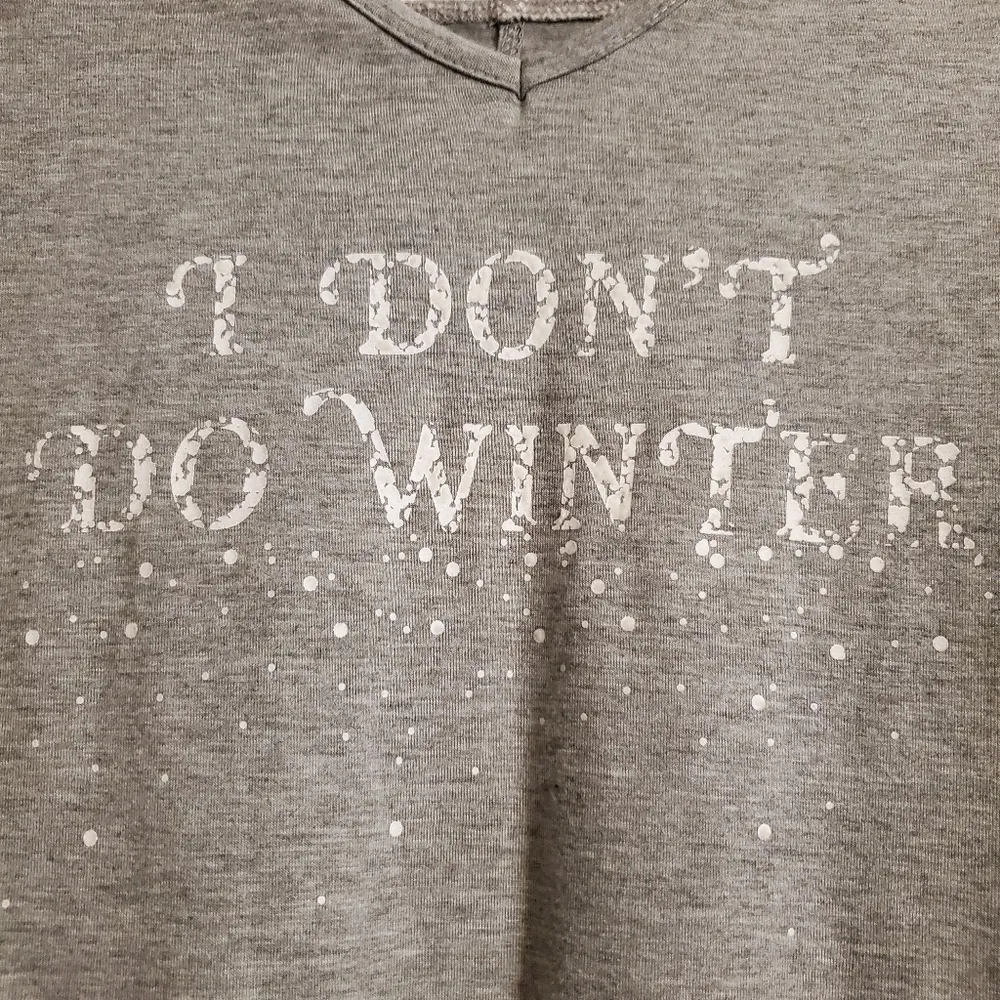 I Don’t Do Winter graphic long sleeve tee - Image 5