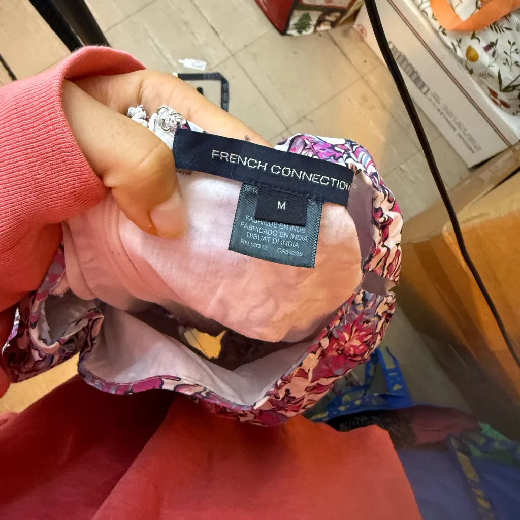 French Connection Floral Puff Sleeve Mini Dress - Image 6