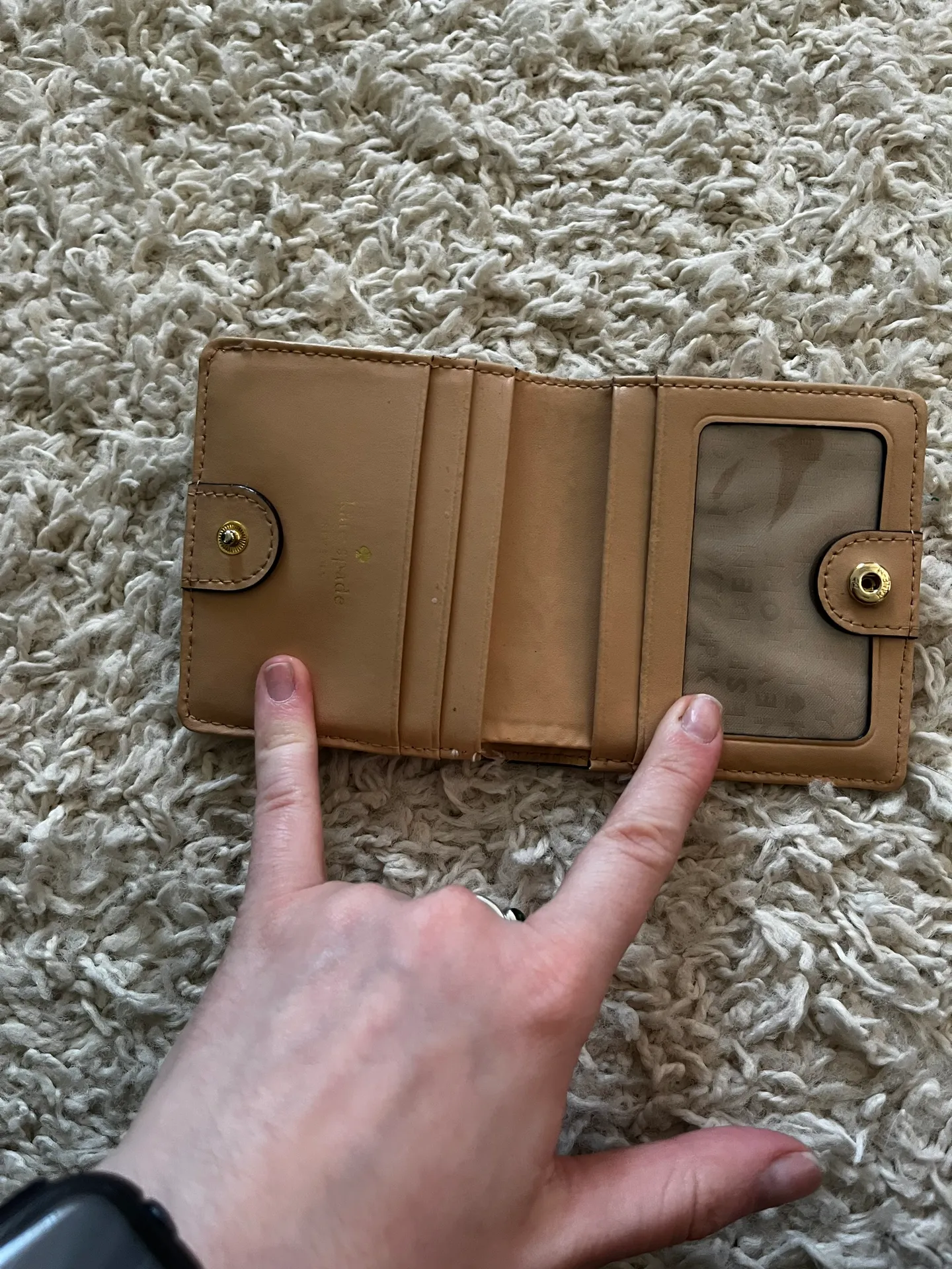 Kate Spade serenade pink ostrich mini wallet - Image 3