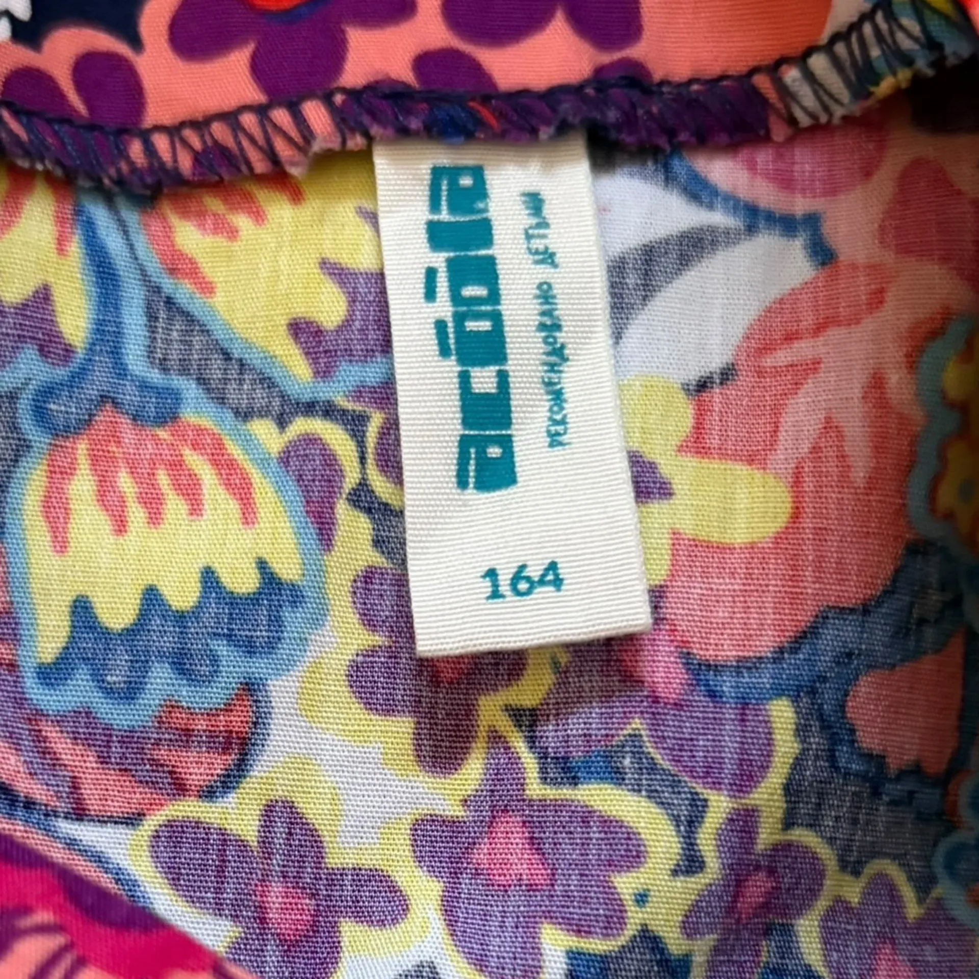 Acoola Floral Puff Sleeve Babydoll Dress Colorful Womens Size XS Cotton Pink - Image 7