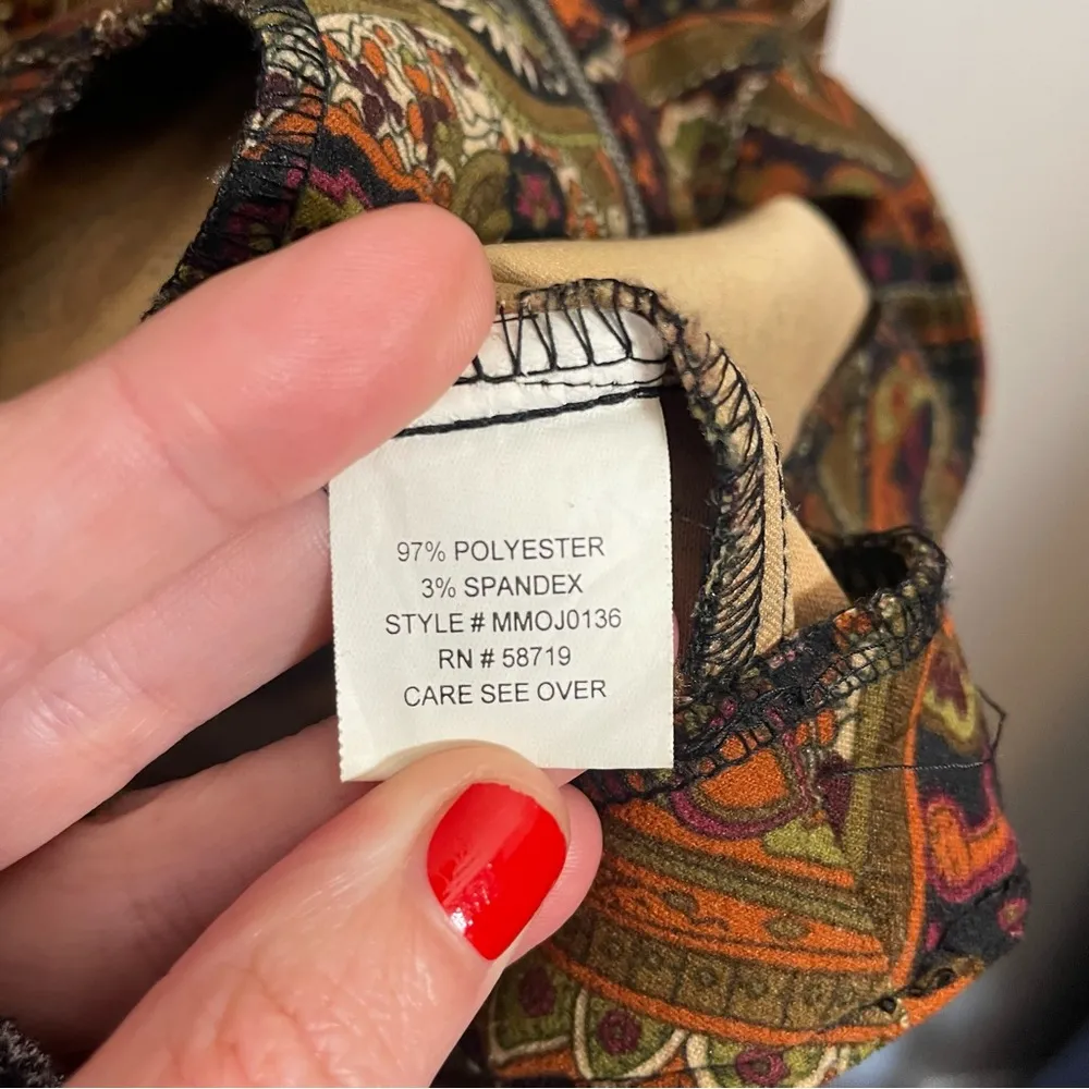 Notations  Paisly Print Zip Jacket Size Medium - Image 4