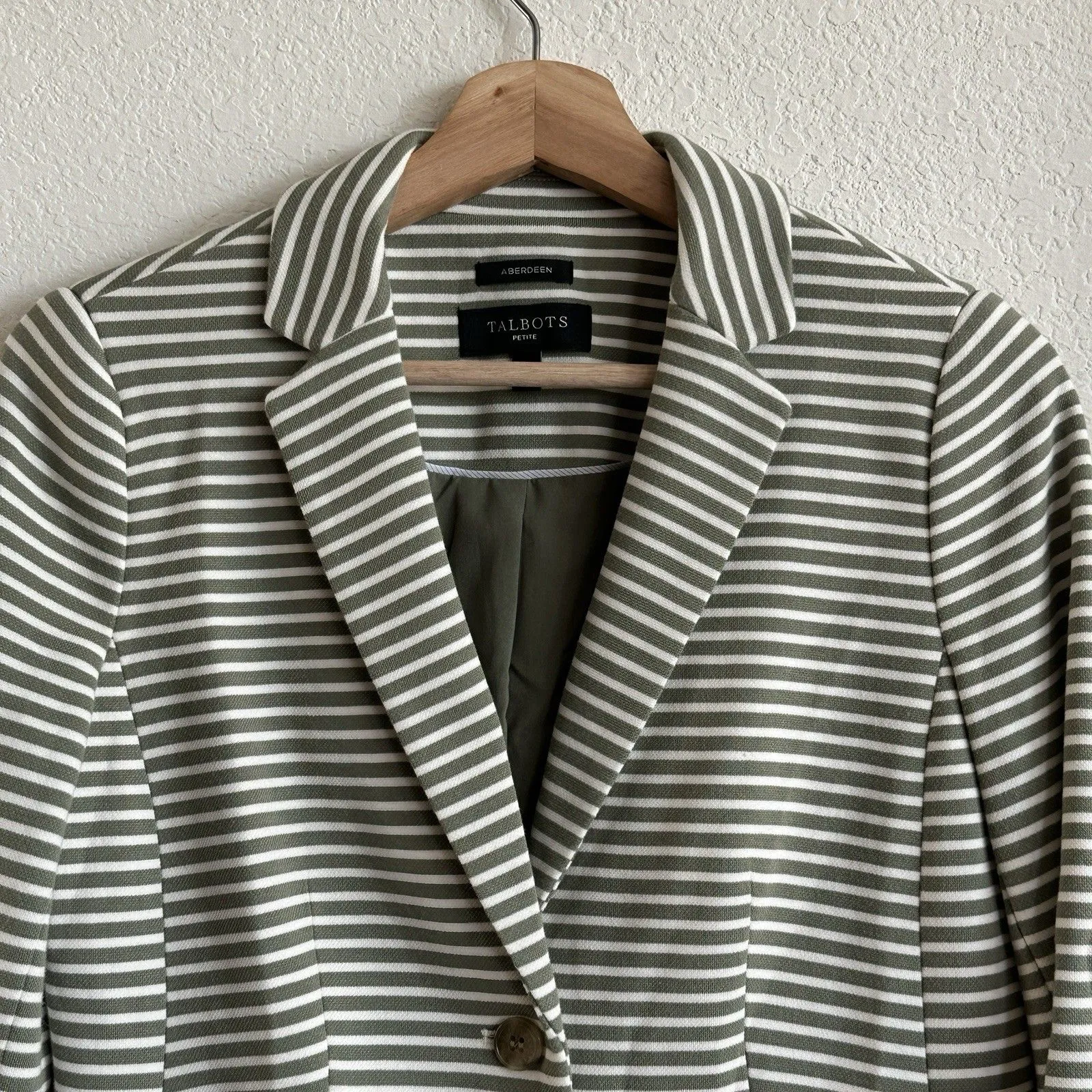 Talbots Aberdeen Knit Blazer Women's 4P Stripe Pique Office Career Business - Image 6