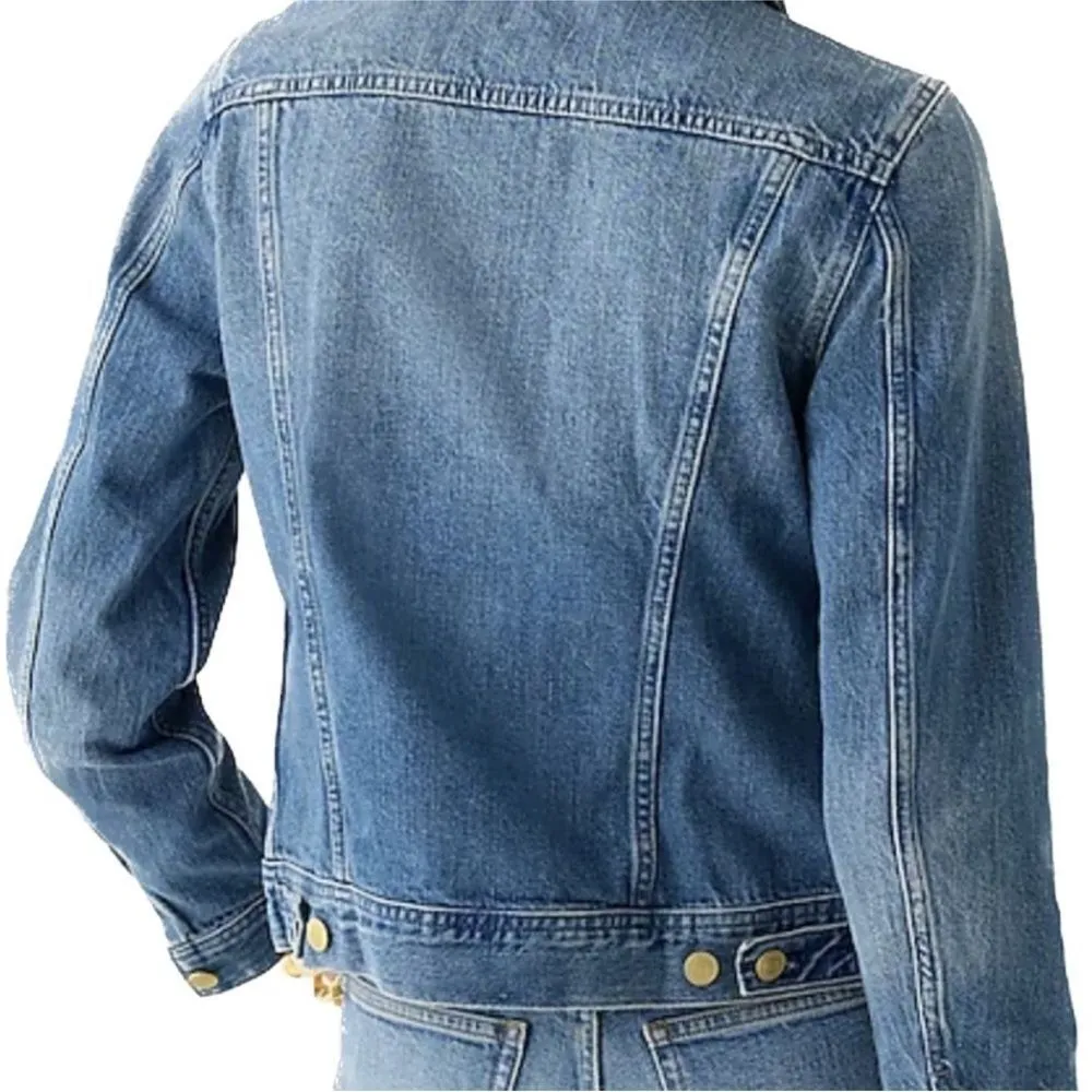 J. Crew Denim Blue Jean Jacket size XS - Image 12