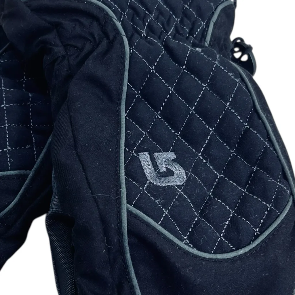 Burton Black Quilted Snow Gloves Small - Image 4